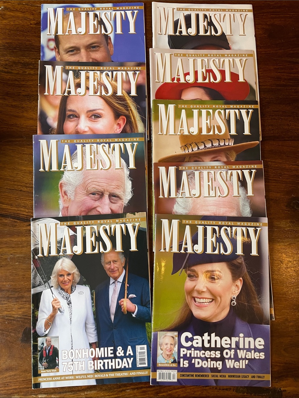 9 Majesty (Set #A) Quality Royal Magazine Royal Family News UK United Kingdom